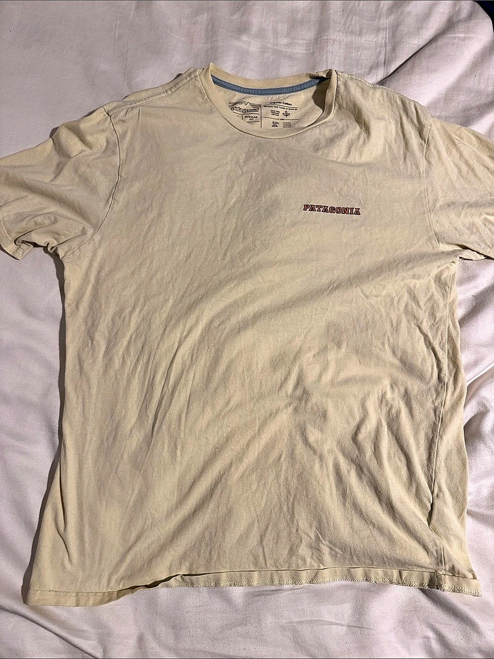 Patagonia Summit Road Organic T-Shirt Beige Medium